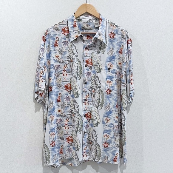 Batik Bay Hawaiian Short Sleeve Tropical Button Shirt Size XL - Picture 1 of 9